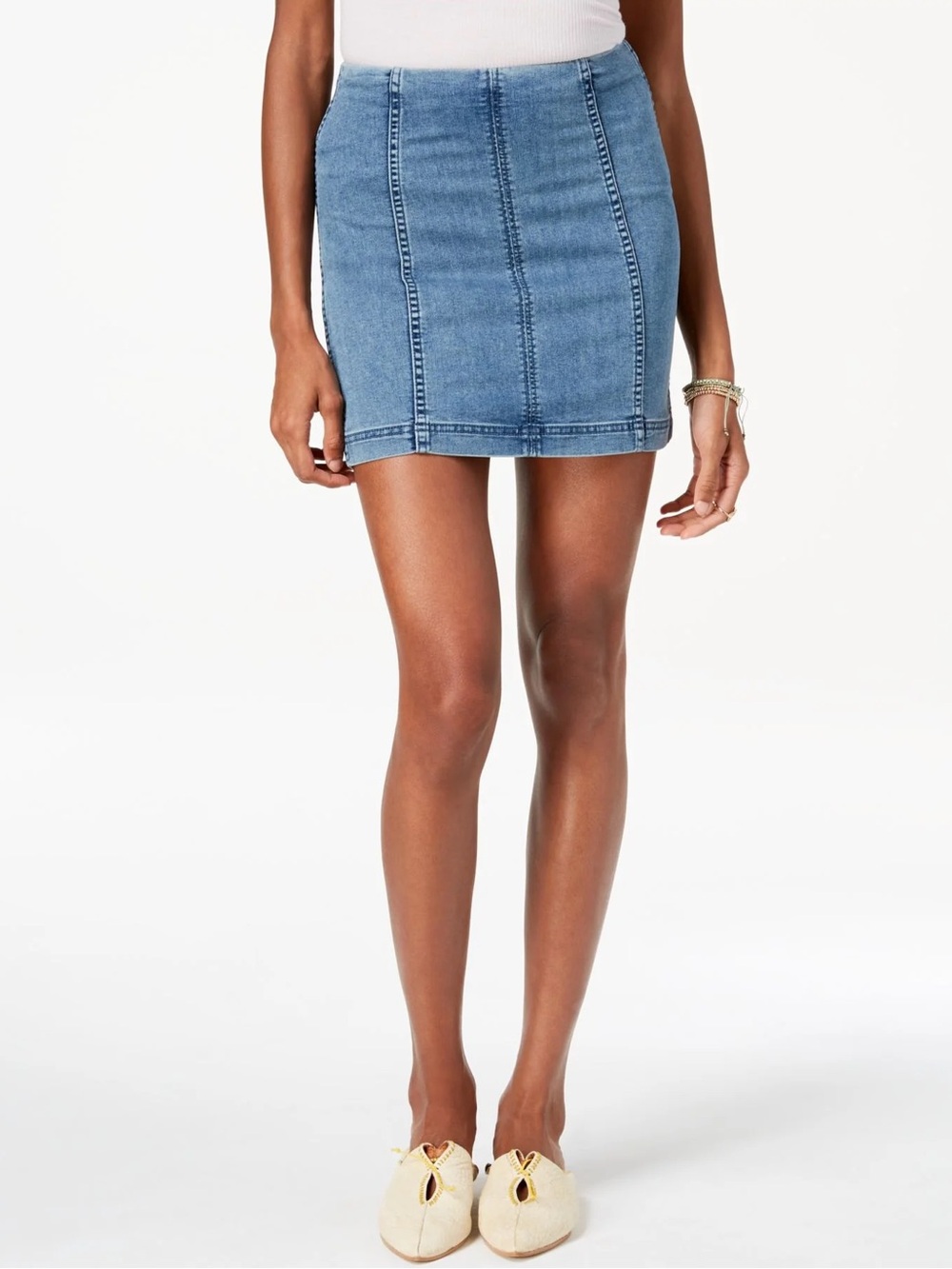 Free people Classic Blue Denim Mini Skirt
